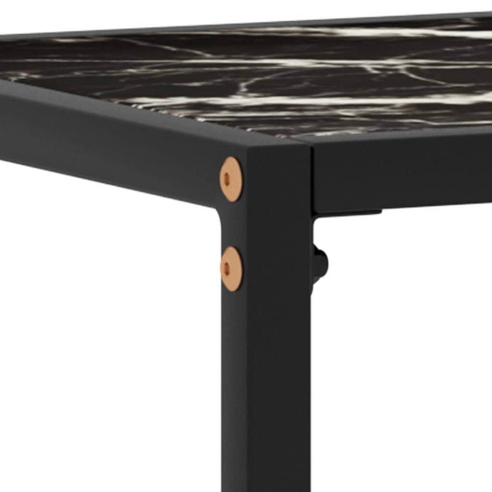 Produktbild för Konsolbord svart 80x35x75 cm härdat glas