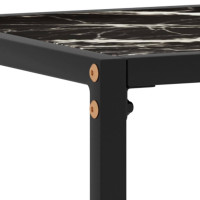 Produktbild för Konsolbord svart 80x35x75 cm härdat glas