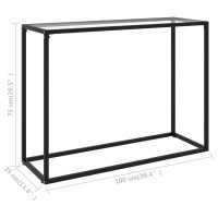 Miniatyr av produktbild för Konsolbord transparent 100x35x75 cm härdat glas