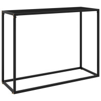Miniatyr av produktbild för Konsolbord svart 100x35x75 cm härdat glas