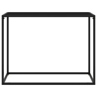 Produktbild för Konsolbord svart 100x35x75 cm härdat glas