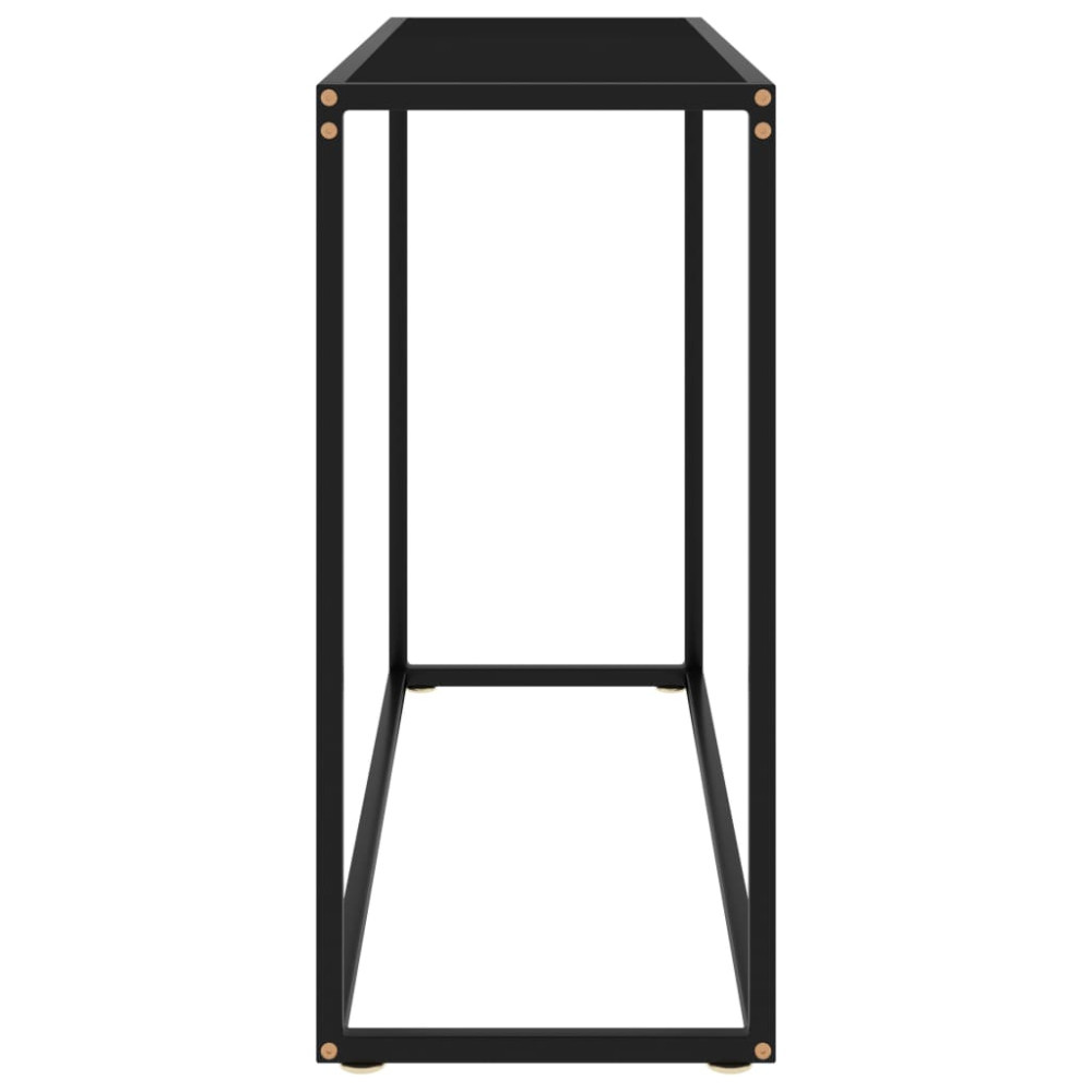 Produktbild för Konsolbord svart 100x35x75 cm härdat glas