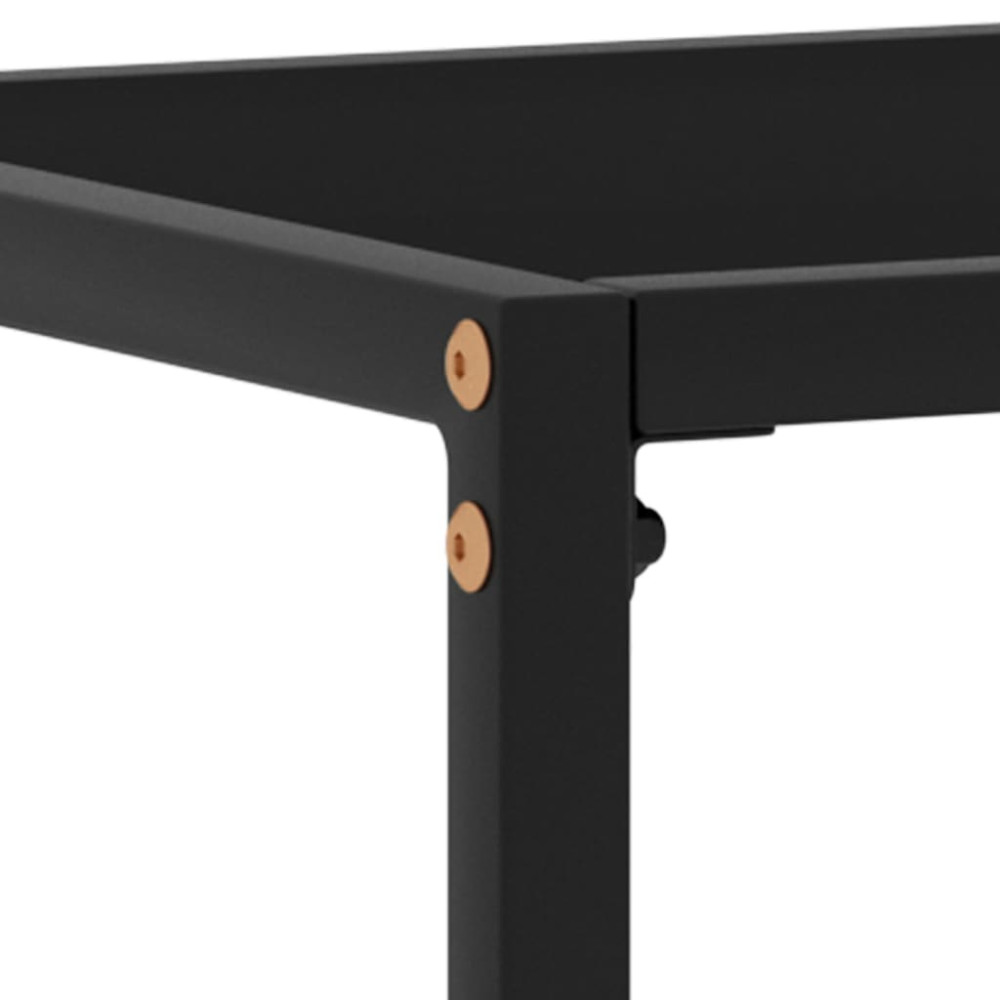 Produktbild för Konsolbord svart 100x35x75 cm härdat glas