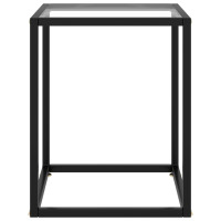 Miniatyr av produktbild för Soffbord svart med härdat glas 40x40x50 cm