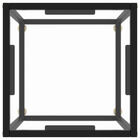 Miniatyr av produktbild för Soffbord svart med härdat glas 40x40x50 cm