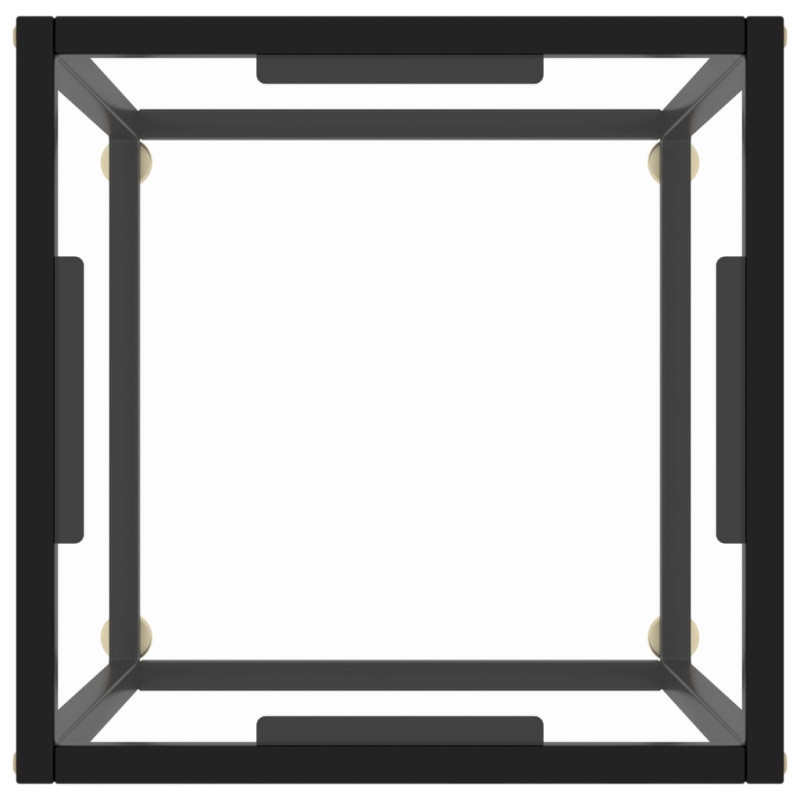 Produktbild för Soffbord svart med härdat glas 40x40x50 cm