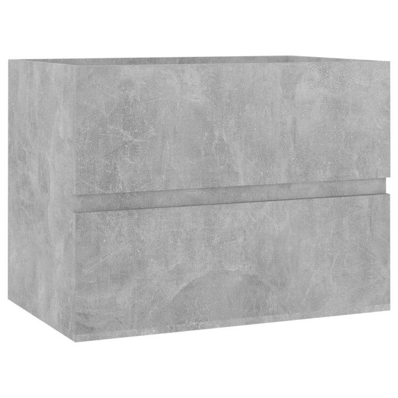 Produktbild för Badrumsmöbler set betonggrå spånskiva