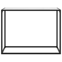 Produktbild för Konsolbord vit 100x35x75 cm härdat glas