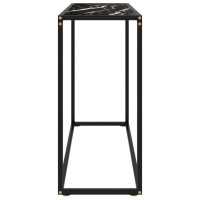 Produktbild för Konsolbord svart 100x35x75 cm härdat glas