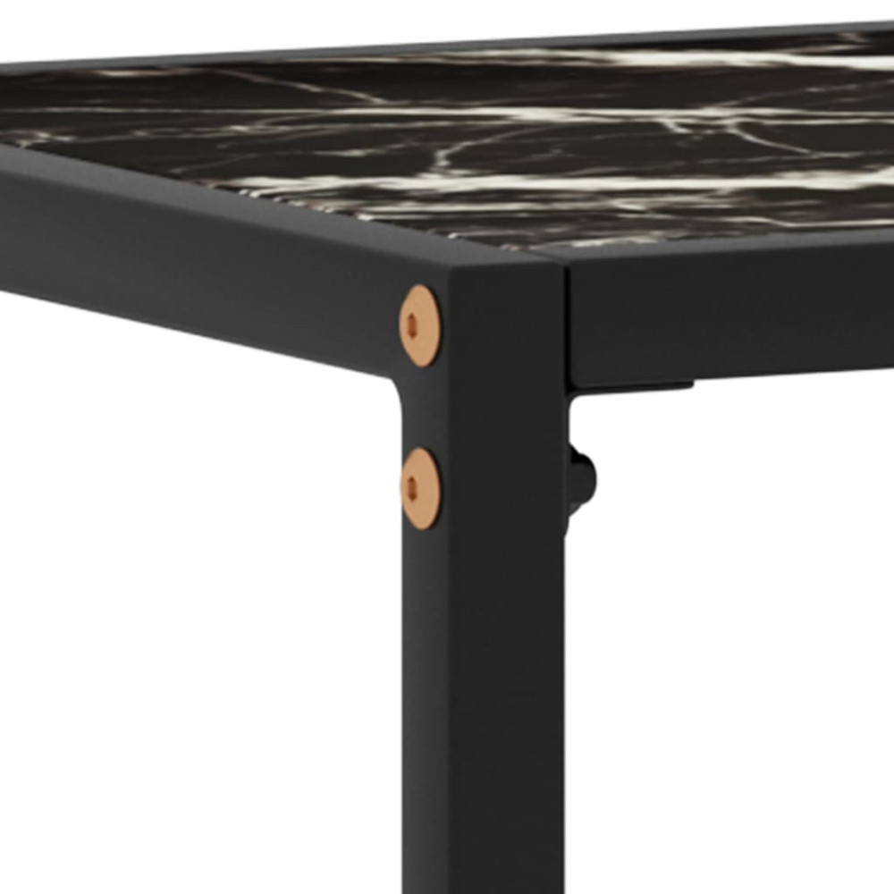Produktbild för Konsolbord svart 100x35x75 cm härdat glas