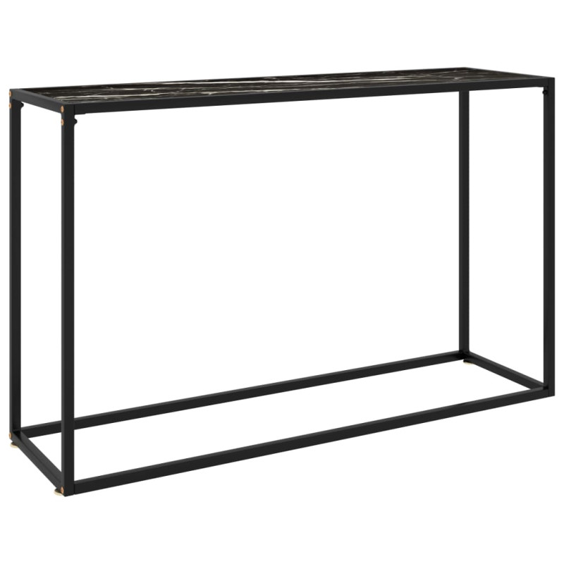 Produktbild för Konsolbord svart 120x35x75 cm härdat glas