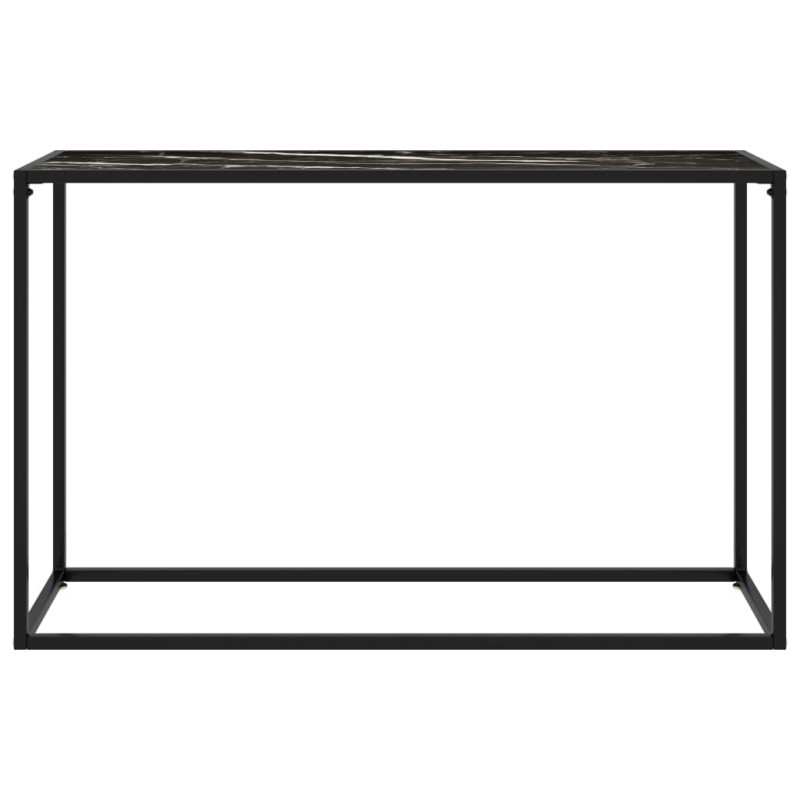 Produktbild för Konsolbord svart 120x35x75 cm härdat glas