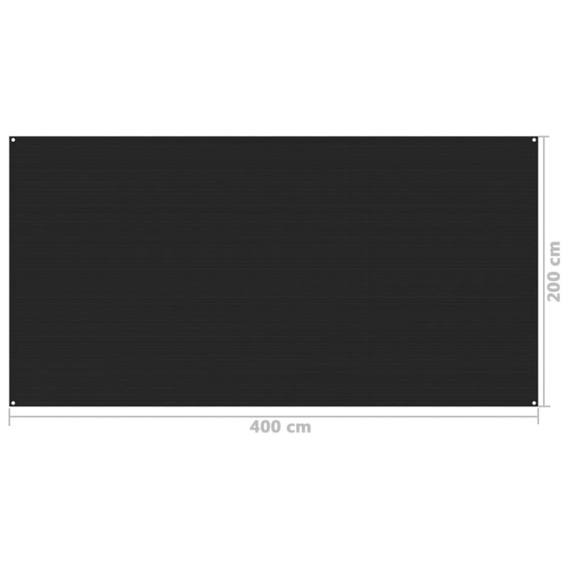 Produktbild för Tältmatta 200x400 cm svart