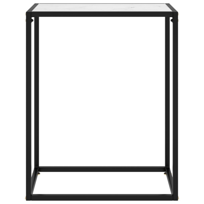 Produktbild för Konsolbord vit 60x35x75 cm härdat glas