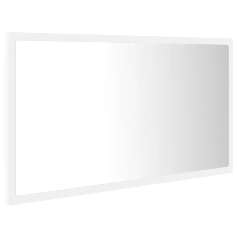 Produktbild för Badrumsspegel med LED vit 80x8,5x37 cm akryl