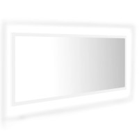 Produktbild för Badrumsspegel med LED vit 100x8,5x37 cm akryl