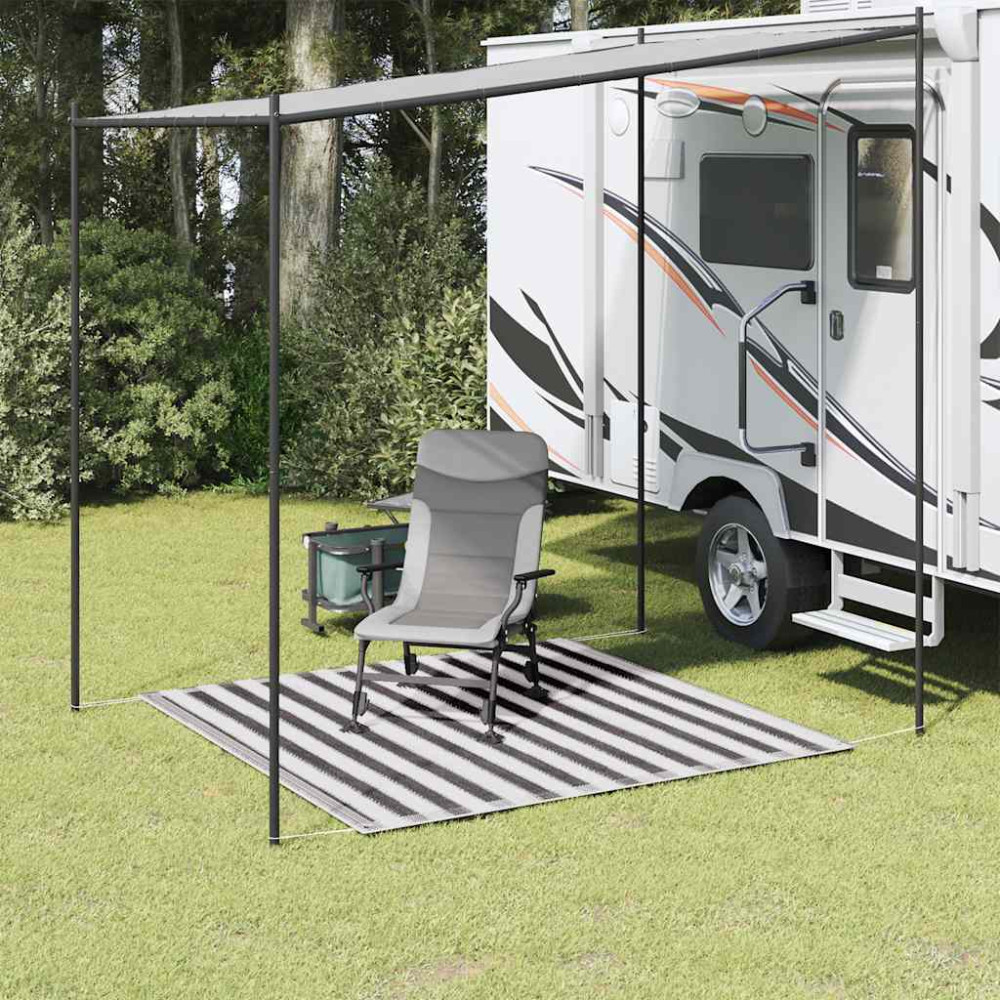 Produktbild för Tältmatta 200x200 cm antracit och vit
