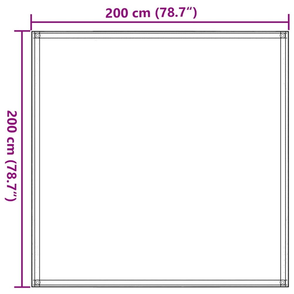 Produktbild för Tältmatta 200x200 cm antracit och vit