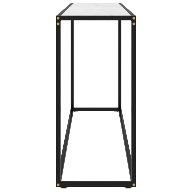 Produktbild för Konsolbord vit 120x35x75 cm härdat glas
