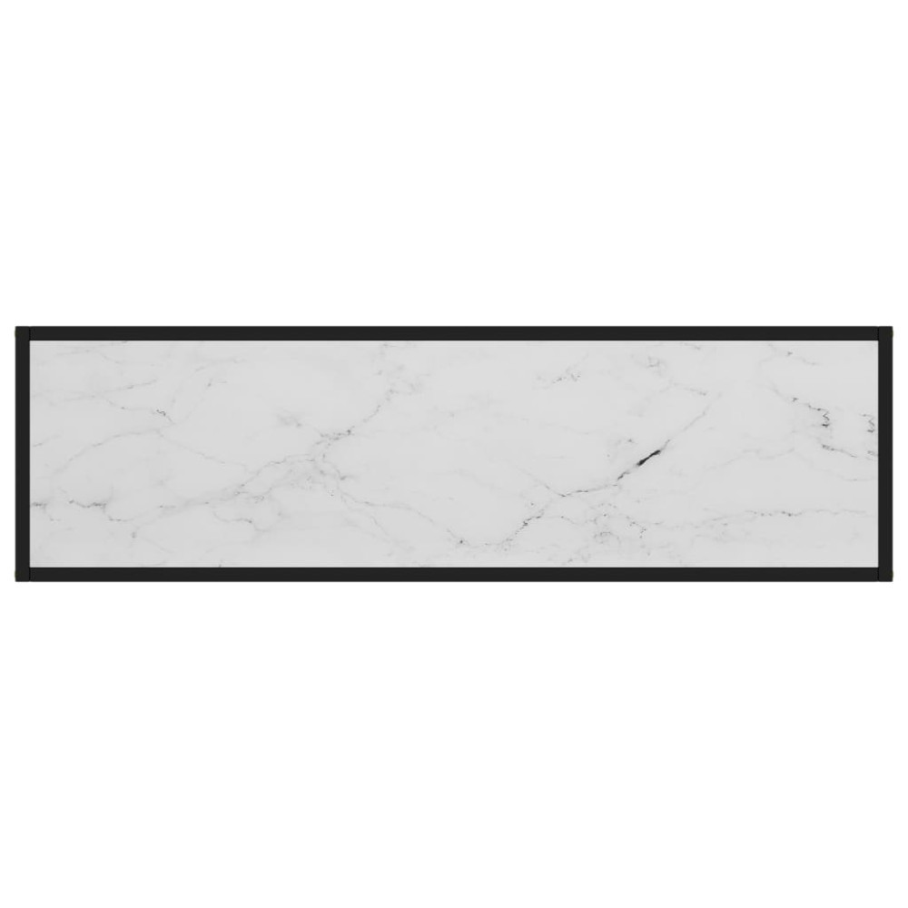 Produktbild för Konsolbord vit 120x35x75 cm härdat glas