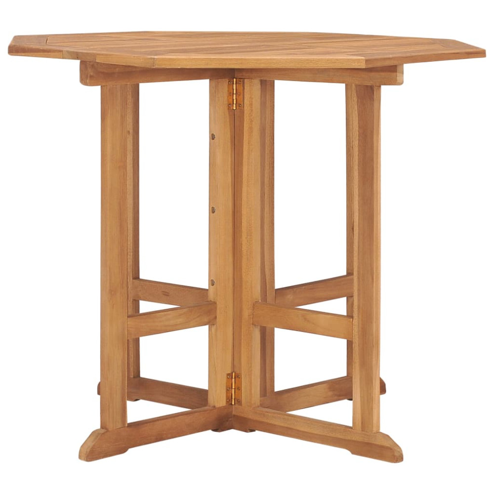 Produktbild för Hopfällbart trädgårdsbord 90x90x75 cm massiv teak