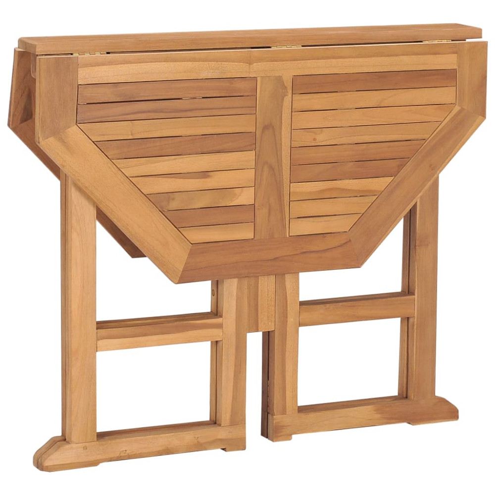 Produktbild för Hopfällbart trädgårdsbord 90x90x75 cm massiv teak