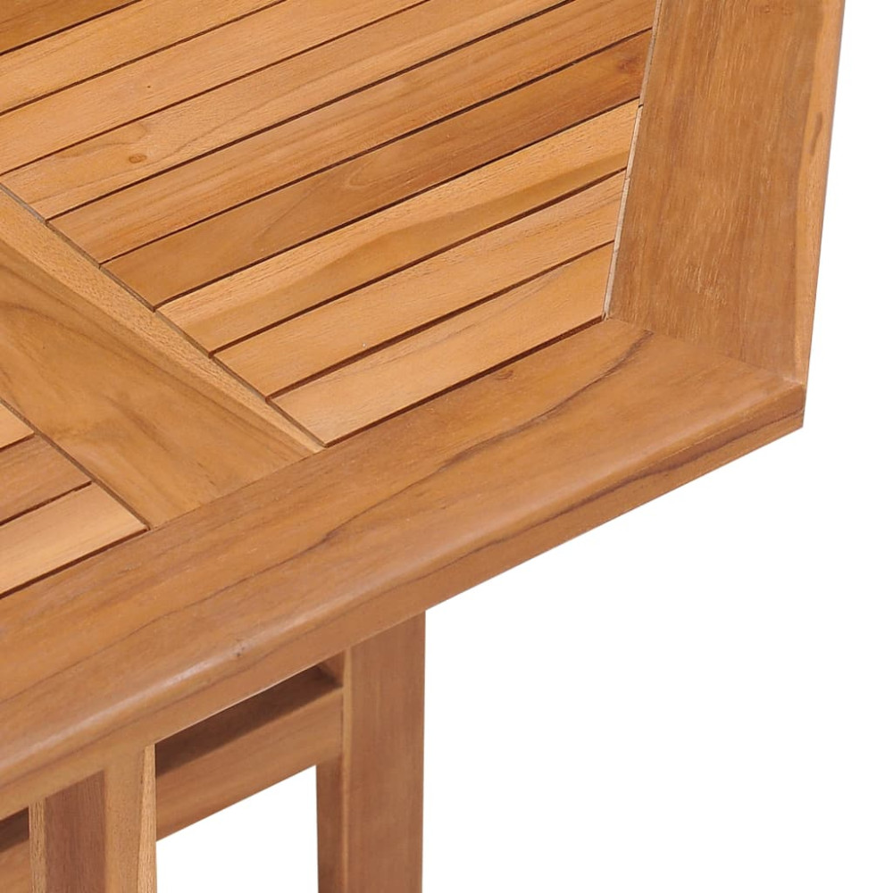 Produktbild för Hopfällbart trädgårdsbord 90x90x75 cm massiv teak
