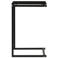Produktbild för Sidobord svart 40x40x60 cm härdat glas