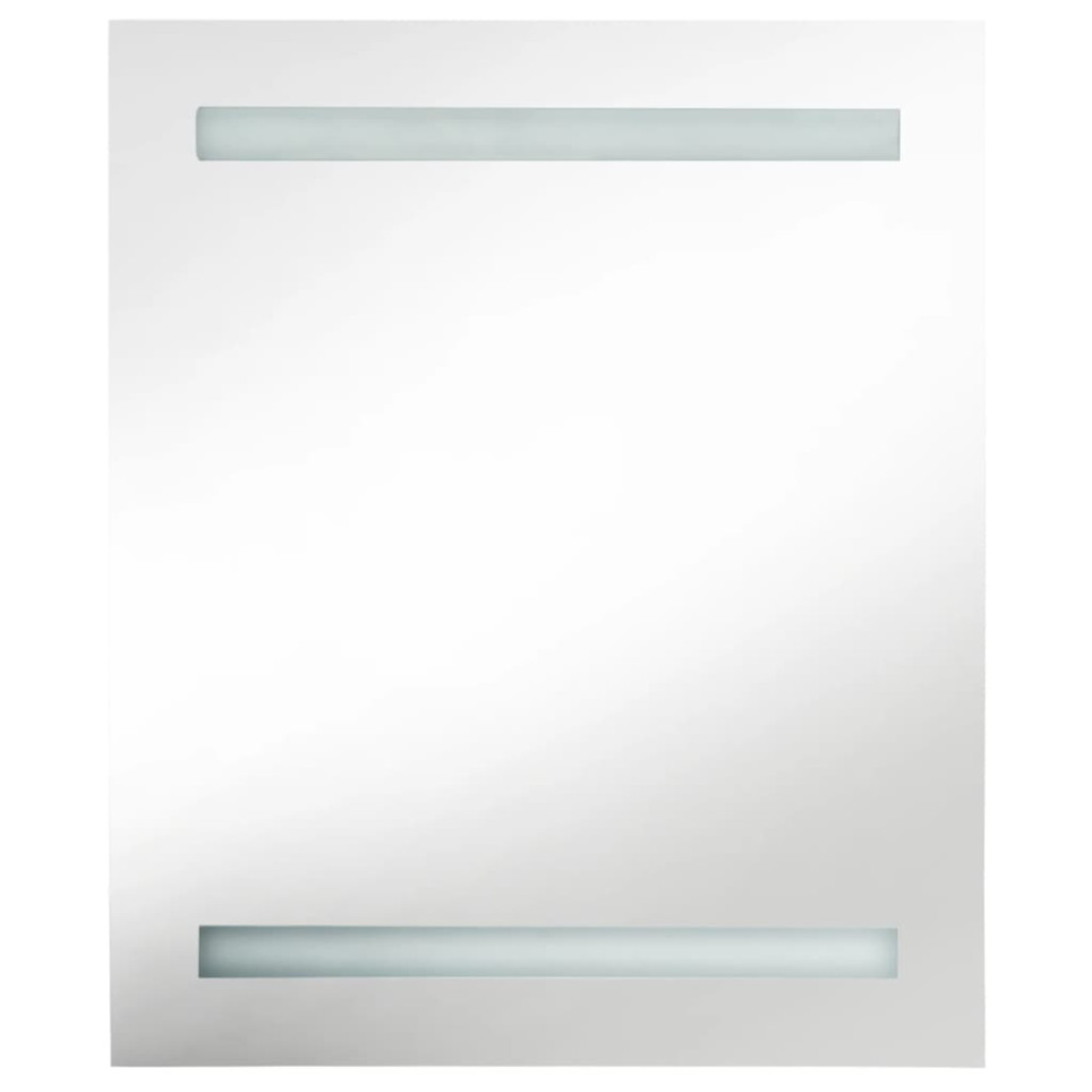 Produktbild för Spegelskåp med LED betonggrå 50x14x60 cm