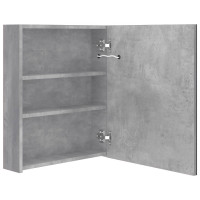Produktbild för Spegelskåp med LED betonggrå 50x14x60 cm