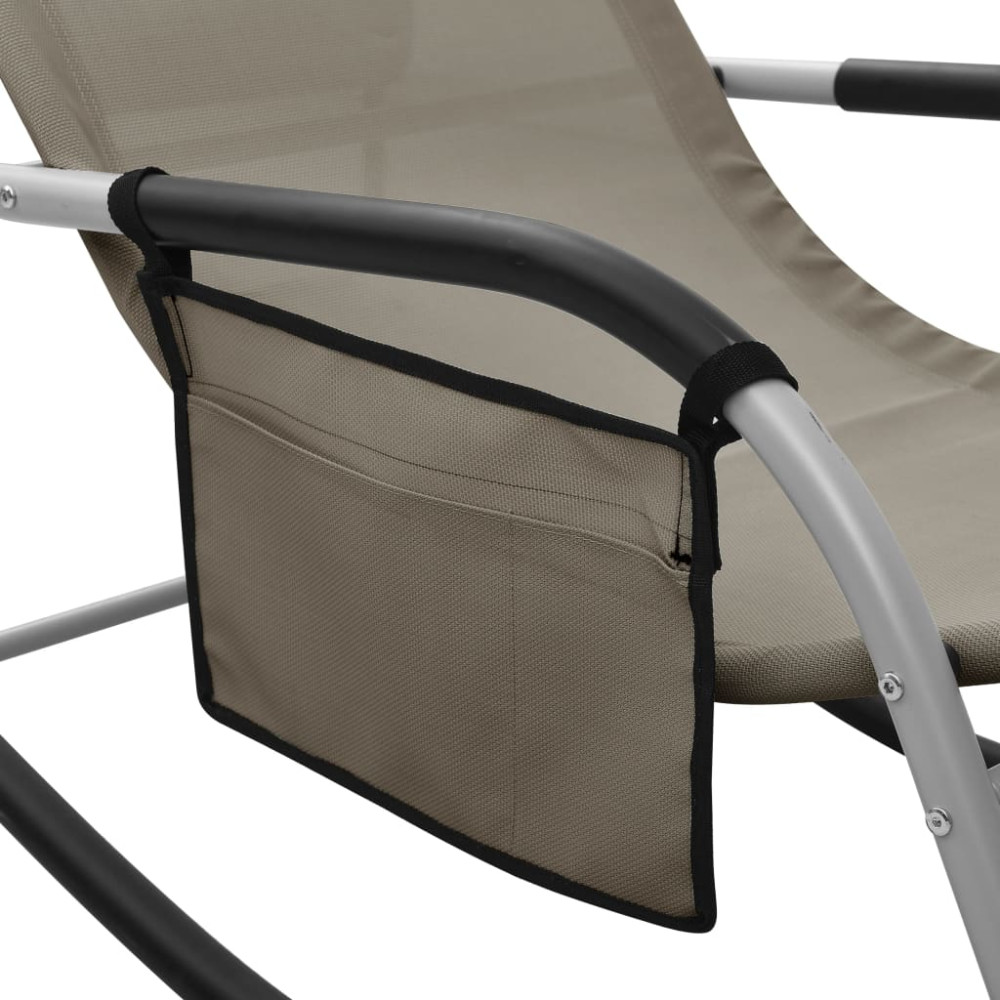 Produktbild för Solsäng textilen taupe och grå
