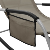 Produktbild för Solsäng textilen taupe och grå
