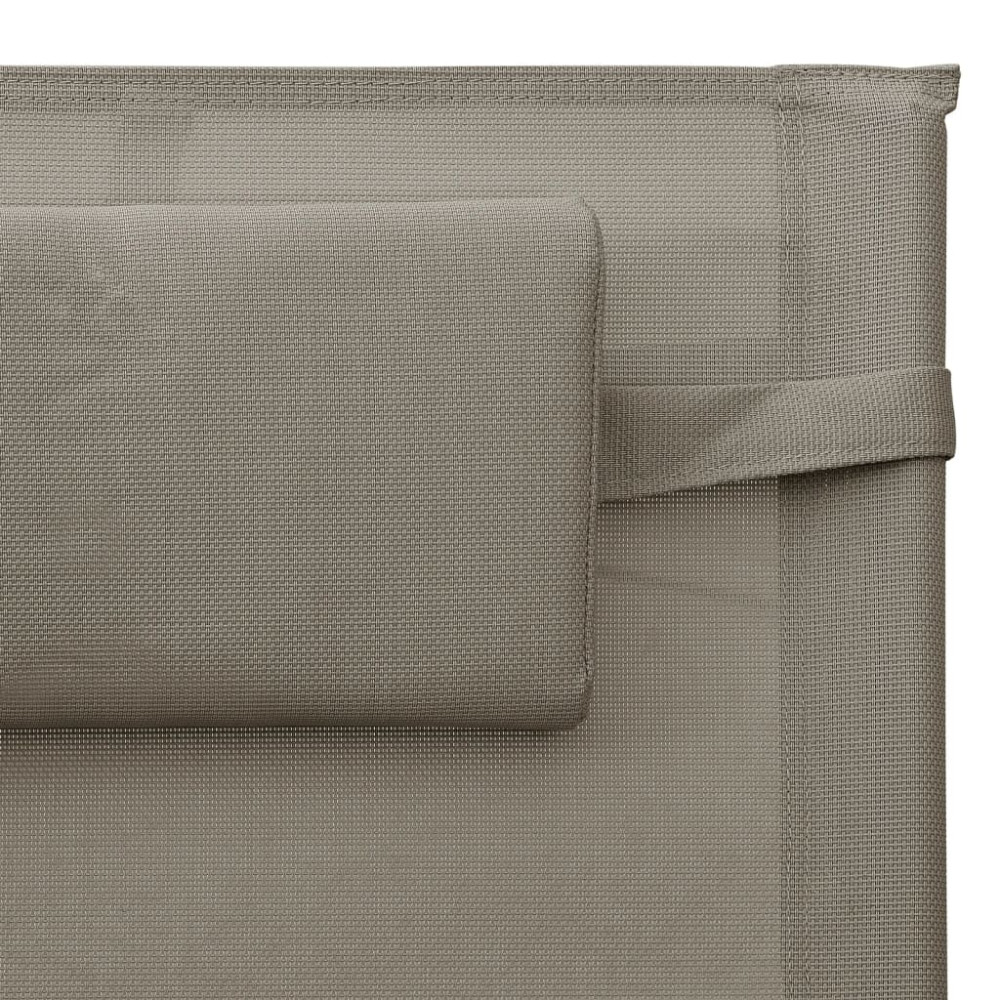 Produktbild för Solsäng textilen taupe och grå
