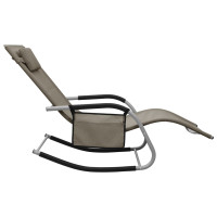 Produktbild för Solsängar 2 st textilen taupe och grå