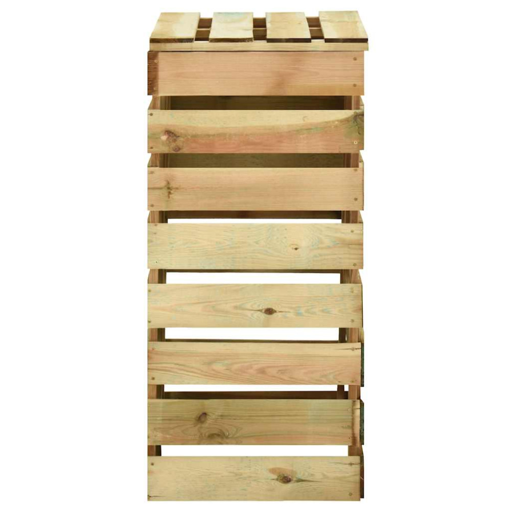 Produktbild för Ribbad trädgårdskompost 2 st 80x50x100 cm impregnerad furu