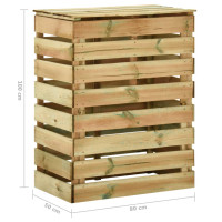 Produktbild för Ribbad trädgårdskompost 4 st 80x50x100 cm impregnerad furu