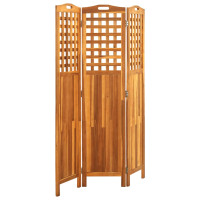 Produktbild för Rumsavdelare 3 paneler 121x2x170 cm massivt akaciaträ