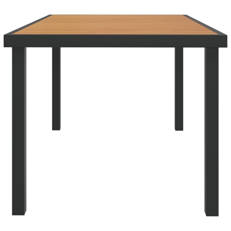 Produktbild för Trädgårdsbord brun 140x90x74 cm aluminium och WPC