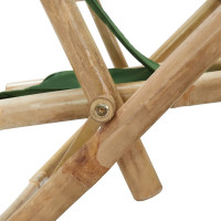Miniatyr av produktbild för Reclinerstol grön bambu och tyg