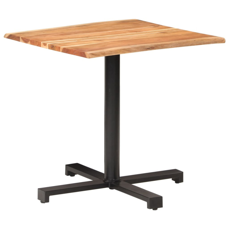 Produktbild för Cafébord med levande kanter 80x80x75 cm massivt akaciaträ