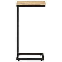 Produktbild för Sidobord 2 st 31,5x24,5x64,5 grovt mangoträ