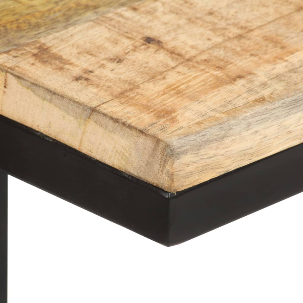 Produktbild för Sidobord 2 st 31,5x24,5x64,5 grovt mangoträ