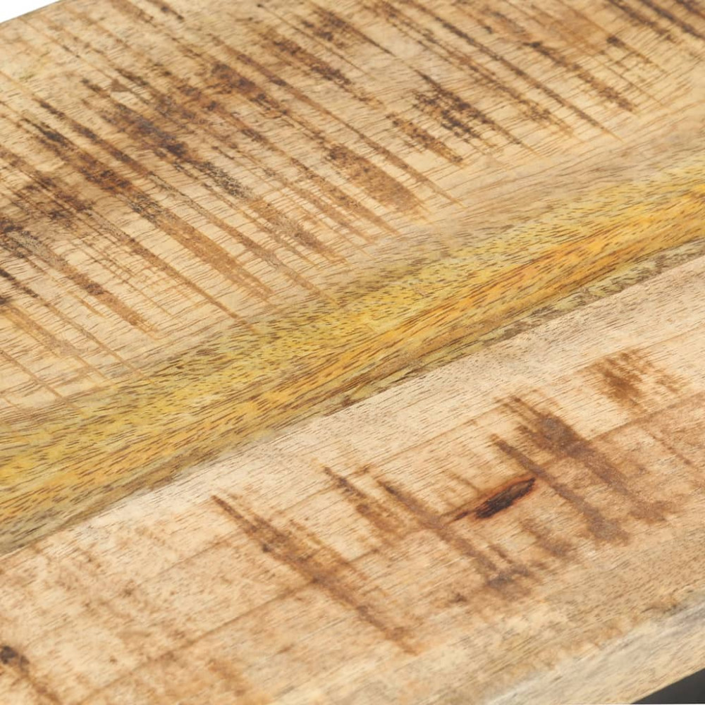 Produktbild för Sidobord 2 st 31,5x24,5x64,5 grovt mangoträ