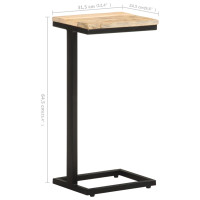 Produktbild för Sidobord 2 st 31,5x24,5x64,5 grovt mangoträ