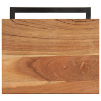 Produktbild för Sidobord 2 st 31,5x24,5x64,5 massivt akaciaträ