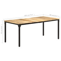 Produktbild för Matbord 180x90x76 cm grovt mangoträ