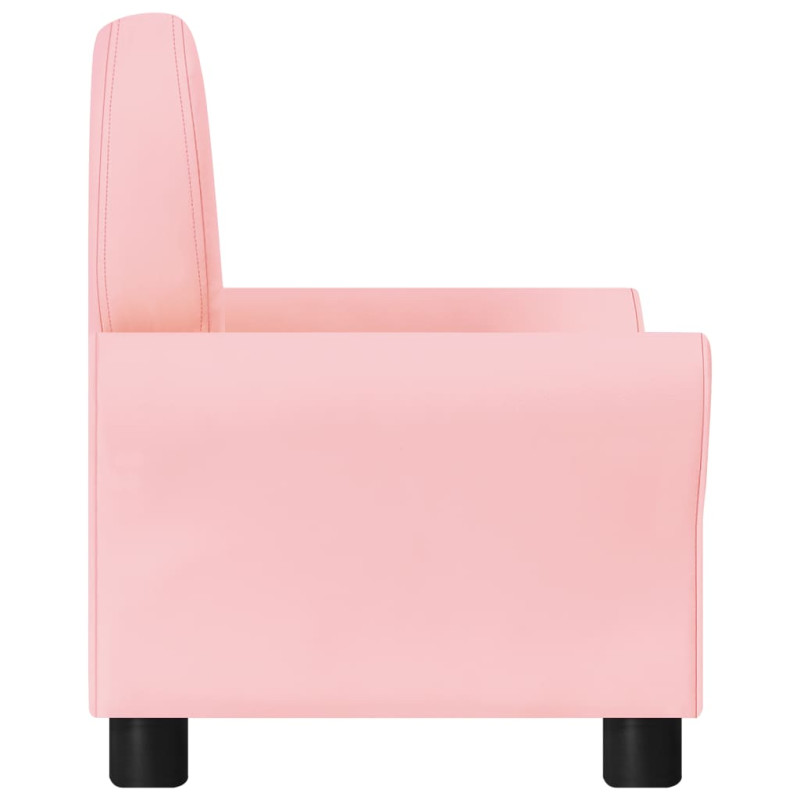 Produktbild för Barnfåtölj rosa konstläder