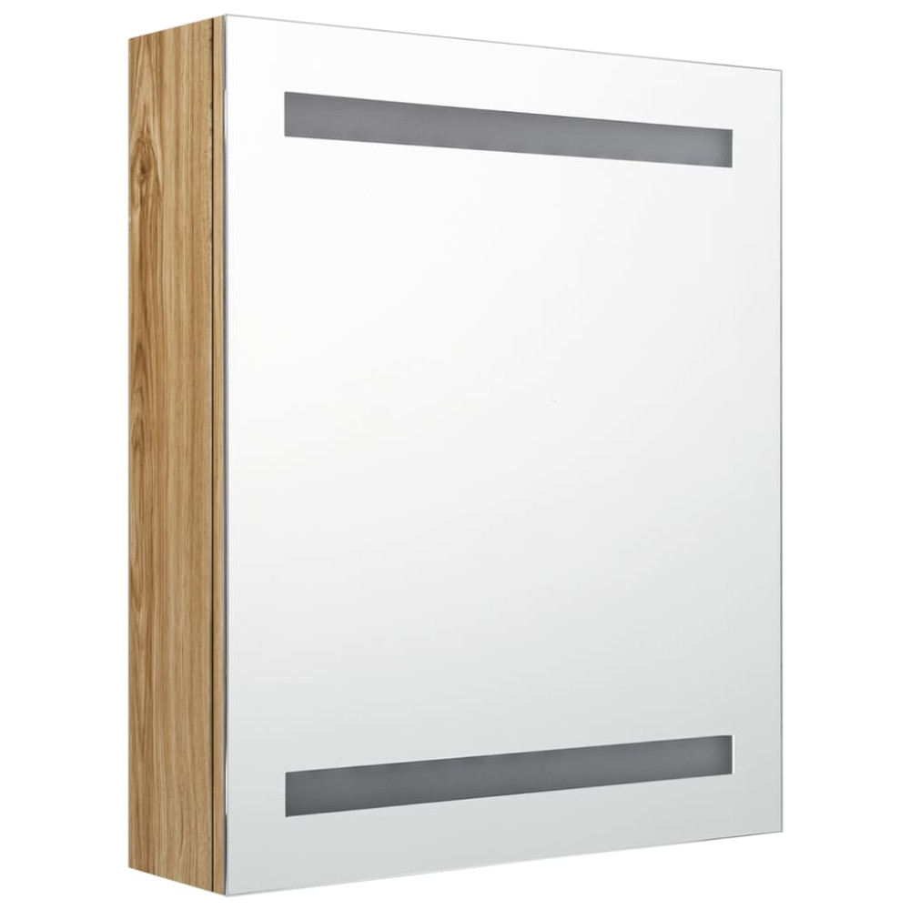 Produktbild för Badrumsspegel LED ek 50x14x60 cm