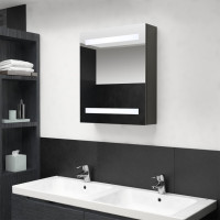 Miniatyr av produktbild för Spegelskåp med LED antracit 50x14x60 cm