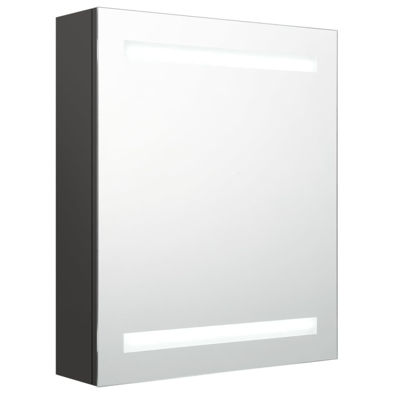 Produktbild för Spegelskåp med LED antracit 50x14x60 cm